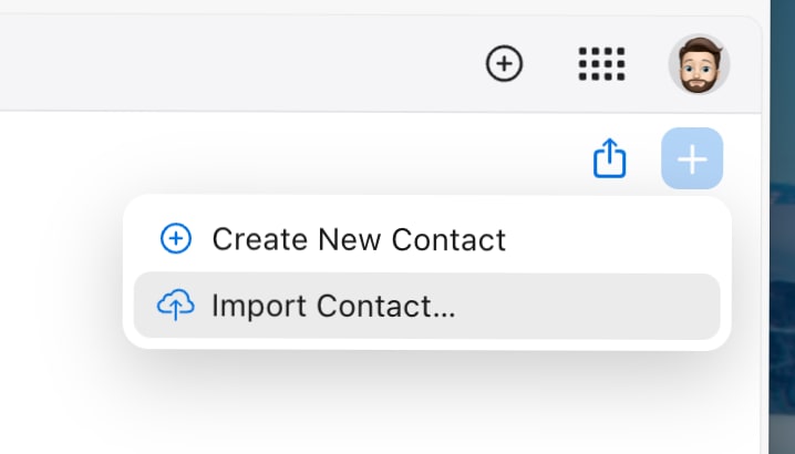 Importing contacts into Apple iCloud Contacts