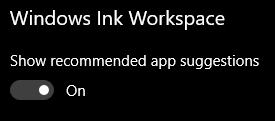 Disable Windows Ink ads