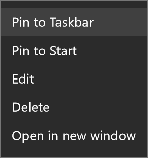 Pin contacts to the taskbar