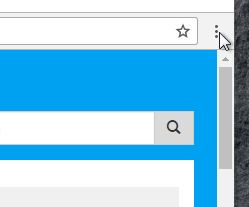 Chrome browser menu