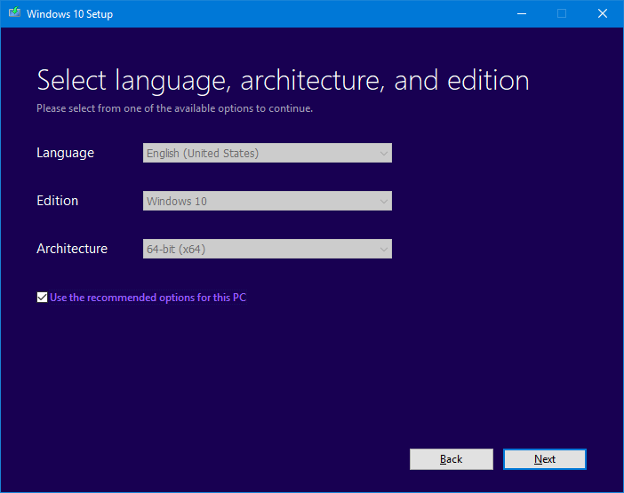 Downloading Windows 10 Creators Update ISO